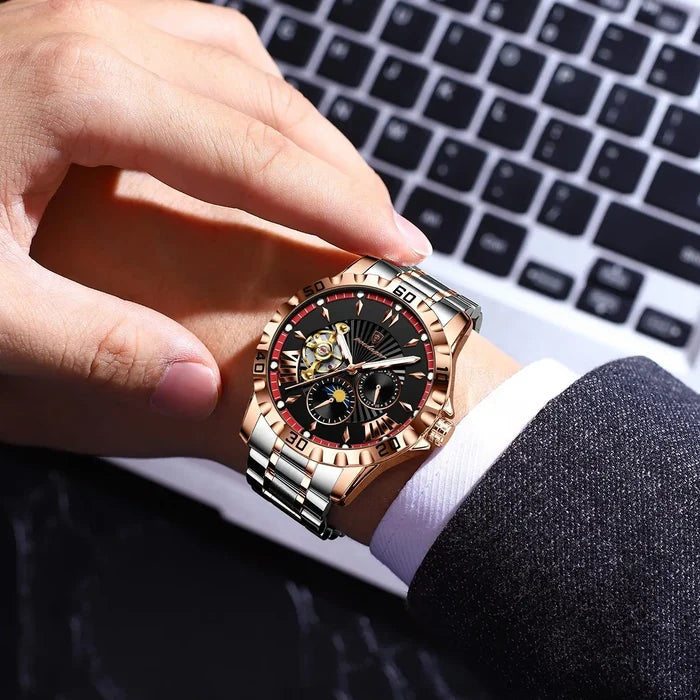 Poedagar 1415 Stainless Steel Men's Automatic Watch