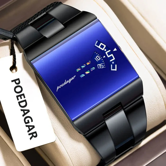 Poedagar 857 High Quality Square Dial Design Stainless Steel Band