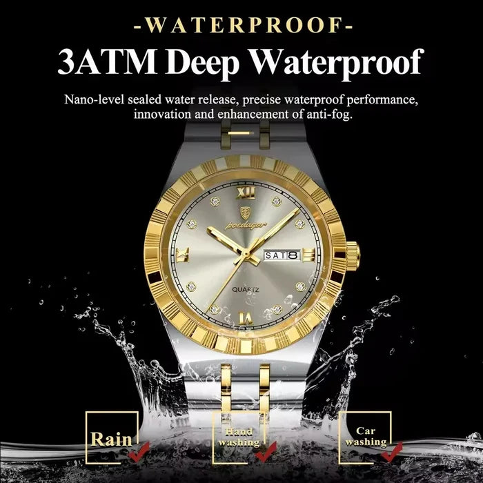 POEDAGAR 872 Men's Luminous Quartz Watch