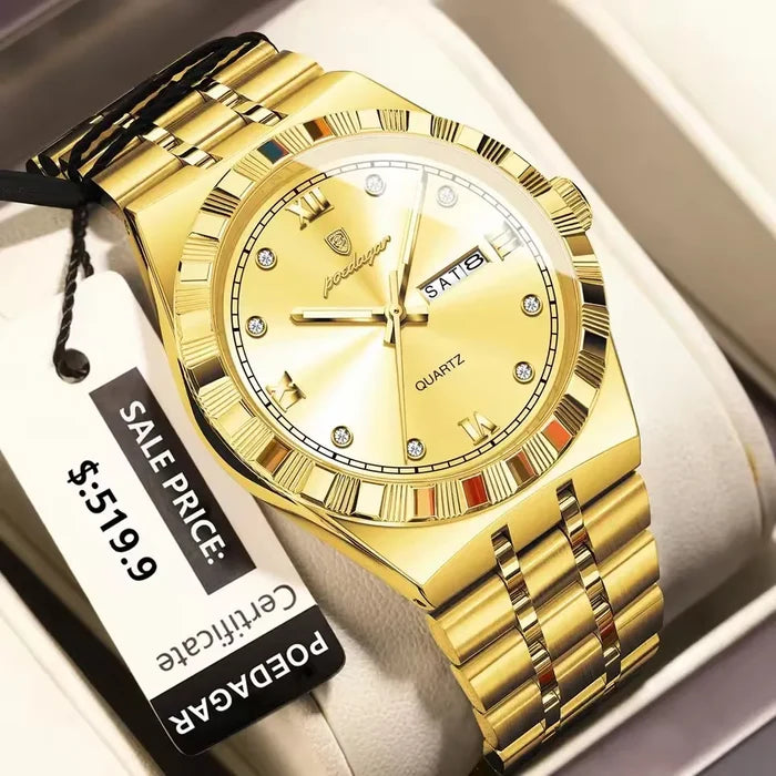POEDAGAR 872 Men's Luminous Quartz Watch