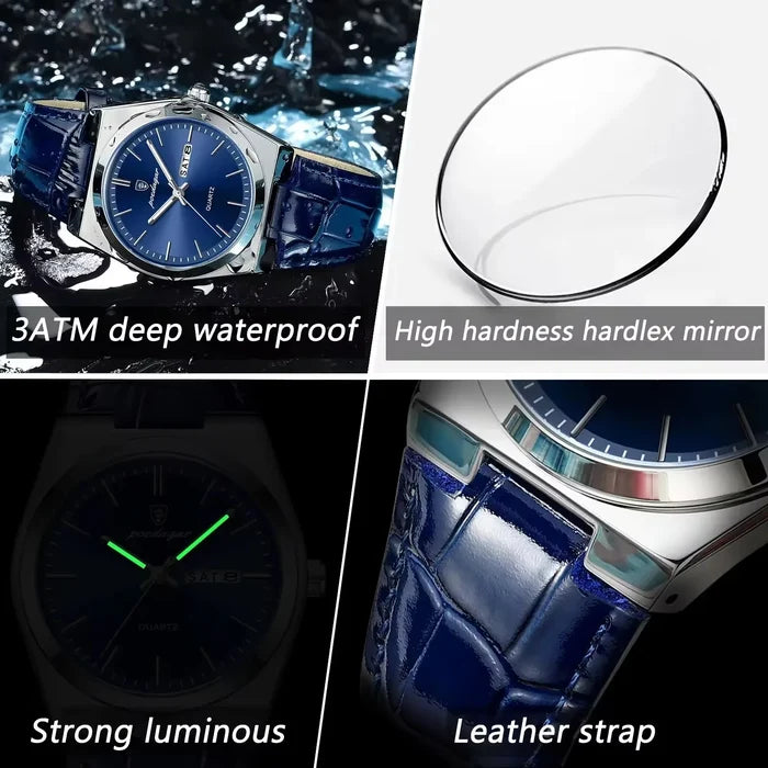 POEDAGAR 930 Men's Luxury Leather Watch