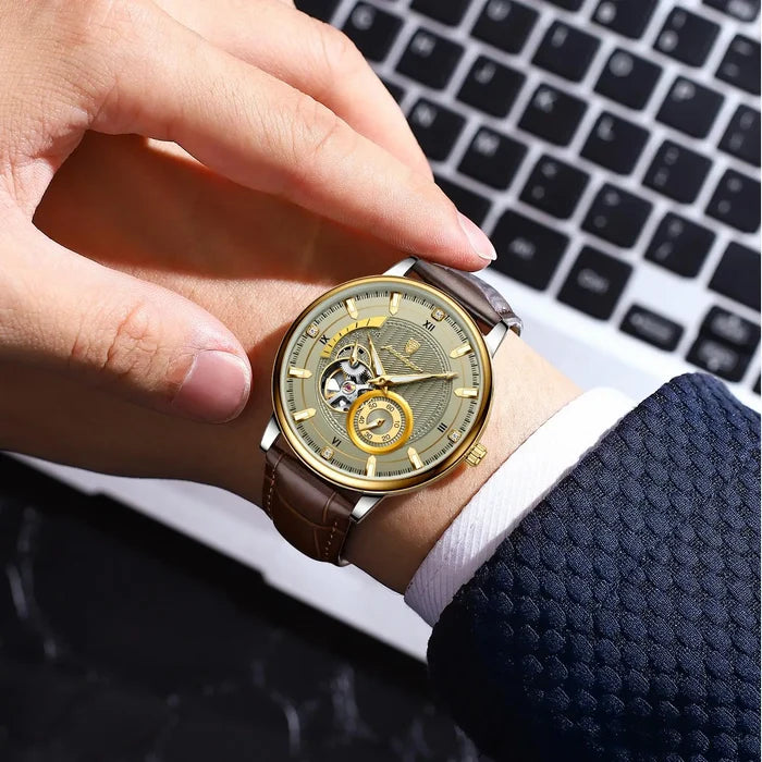 Poedagar Luxury Men's Waterproof Tourbillon Watch