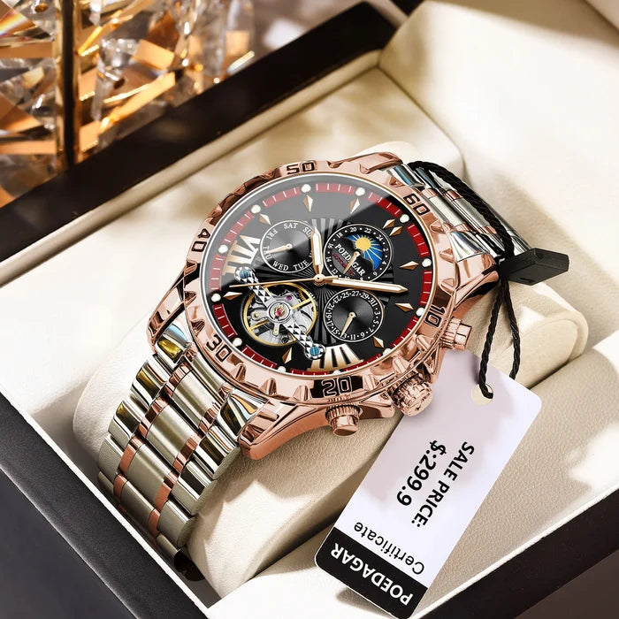 Poedagar Men's Tourbillon Luxury Watch