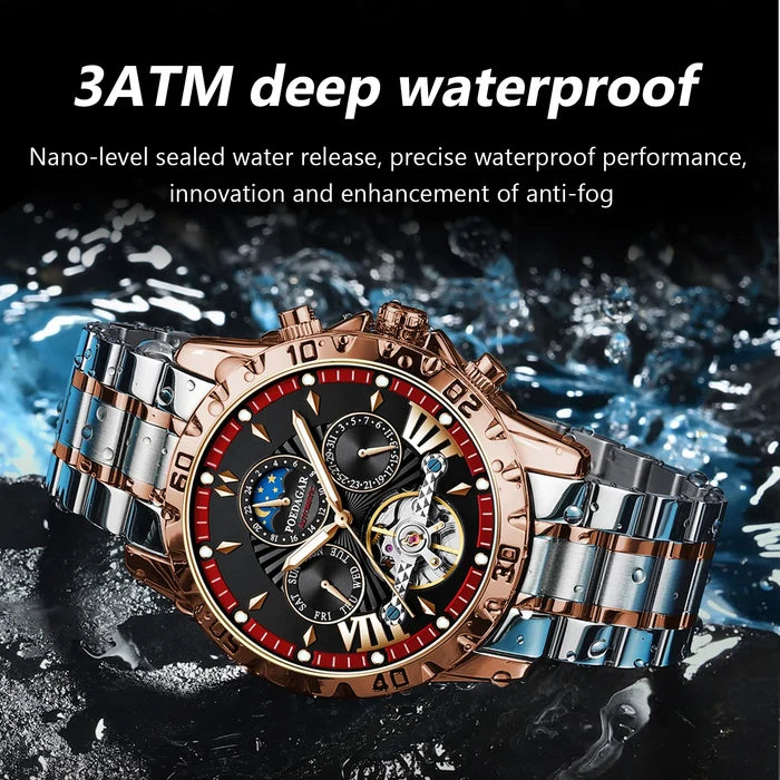 Poedagar Men's Tourbillon Luxury Watch