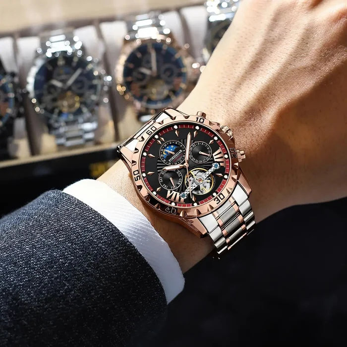 Poedagar Men's Tourbillon Luxury Watch