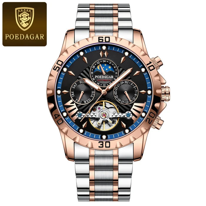 Poedagar Men's Tourbillon Luxury Watch