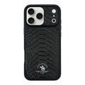 POLO Pure Color Portrait Design Magnetic PU Leather Shockproof Phone Case for 17 Pro