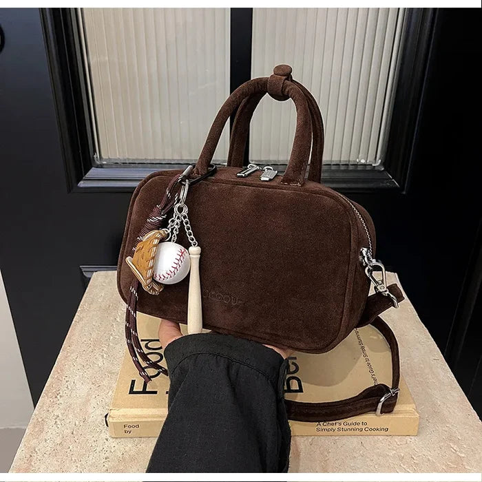 Popular Design Fashion Retro Design Women's Handbag Suede Leisure