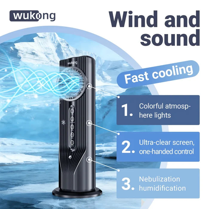 Portable Air Conditioner Fan Cooler Mechanical Control 6-Speed Adjustable