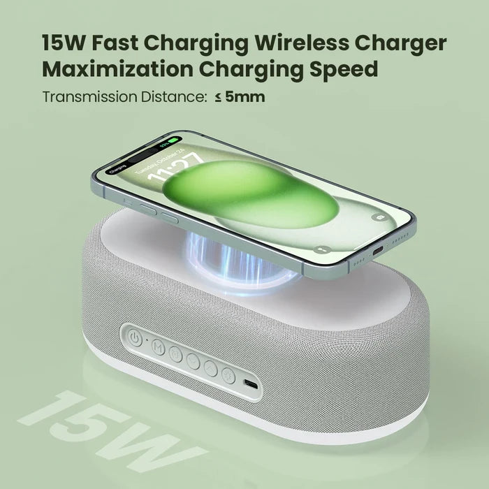 Portable Charger 5 In 1 Multifunction 15w Fast Charging Digital Universal Alarm Clock