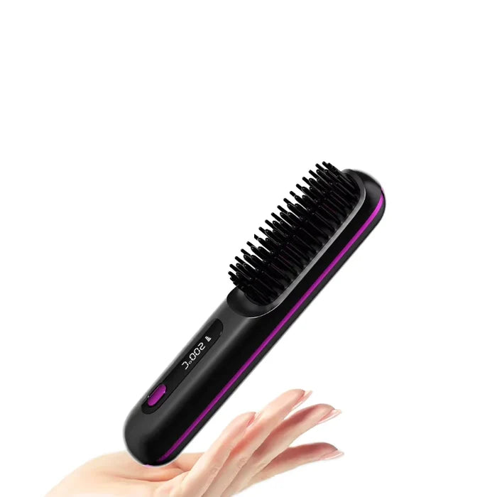 Portable Cordless Hair Straightener Brush