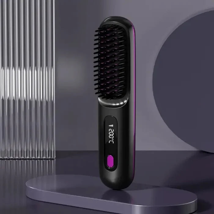 Portable Cordless Hair Straightener Brush