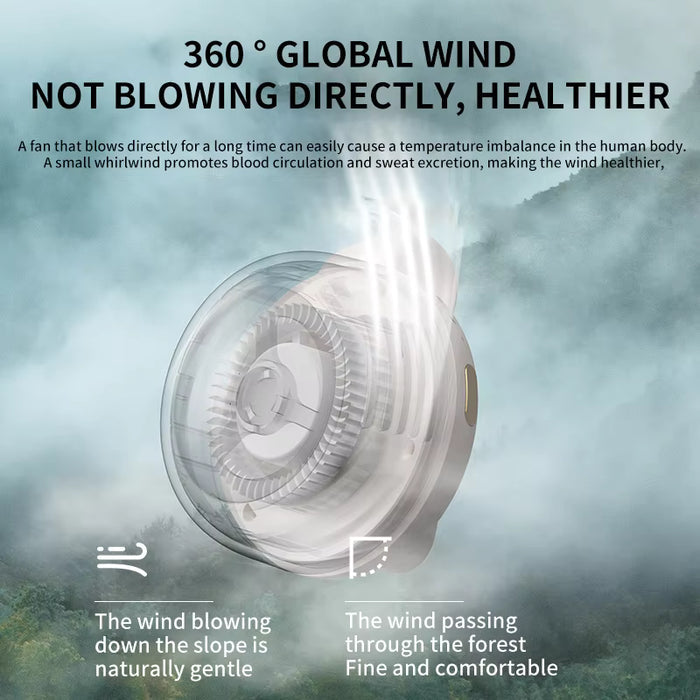 Portable Mini Clip Fan 360° Rotatable Cute Pocket Fan for Outdoor & Travel
