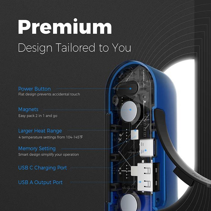 Portable Ocoopa Mini USB Hand Heater with Power Bank Function Magnetic Design