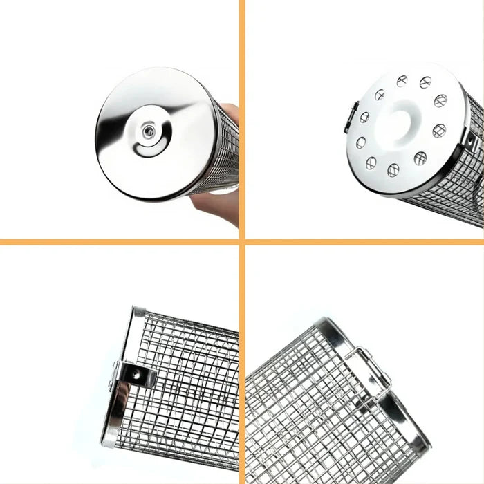 Portable Stainless Steel BBQ Grill Basket Set