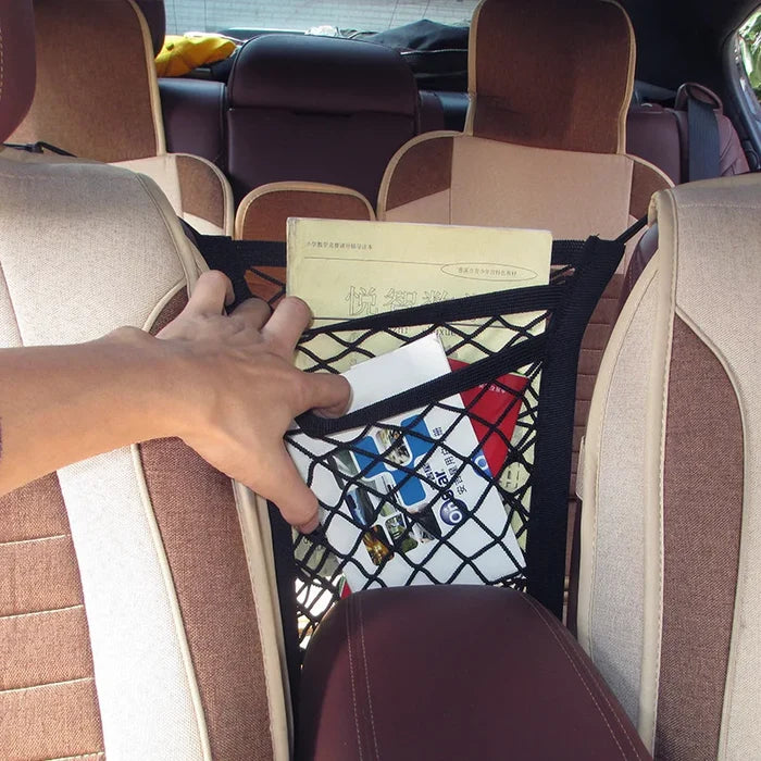 Premium Car Seat Organizer with Elastic Mesh