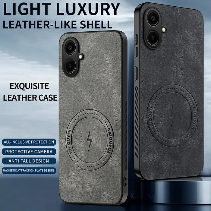 Premium Leather Case for Samsung Galaxy - Magnetic Charge