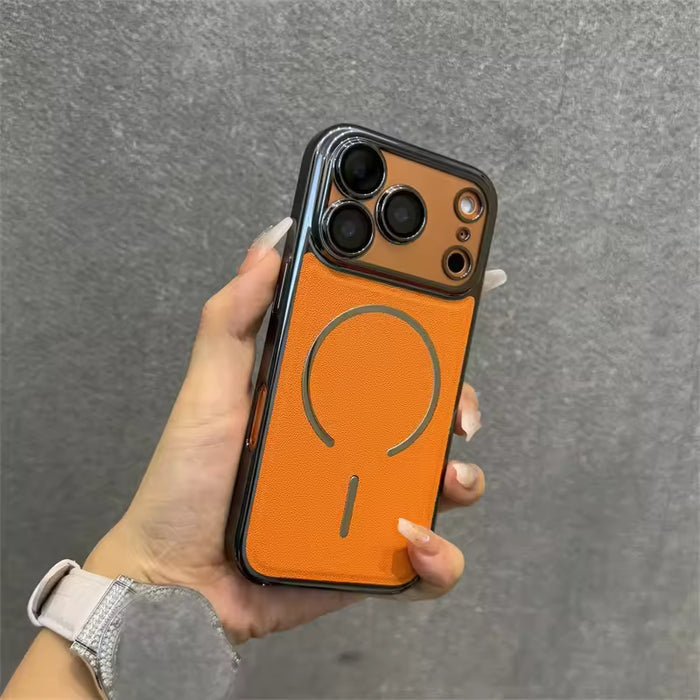Premium  Leather Magnetic Bumper Cover for iPhone