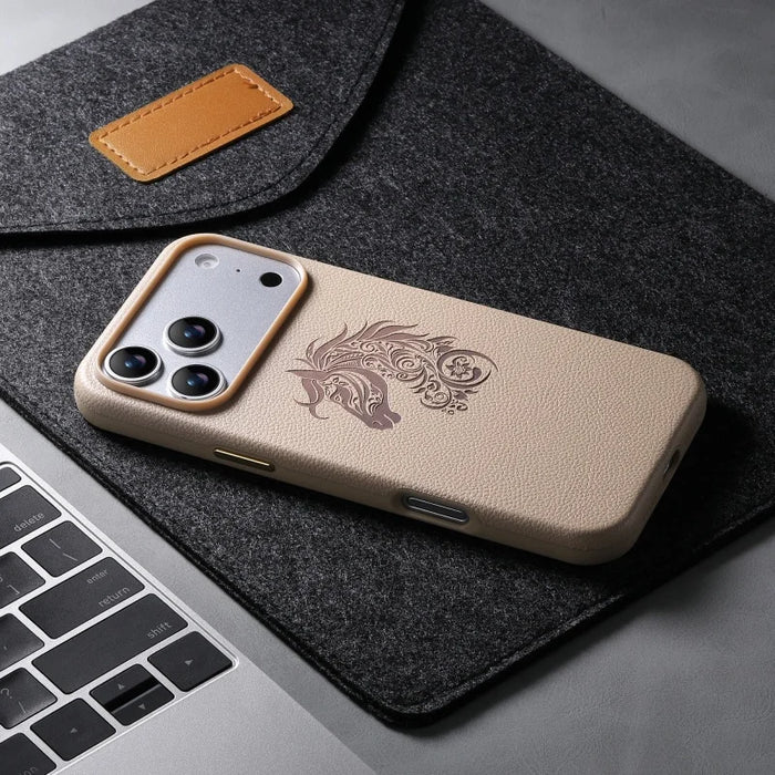 Premium PU Leather iPhone 17/16/15 Pro Max Case