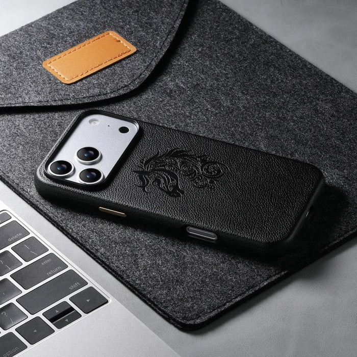 Premium PU Leather iPhone 17/16/15 Pro Max Case