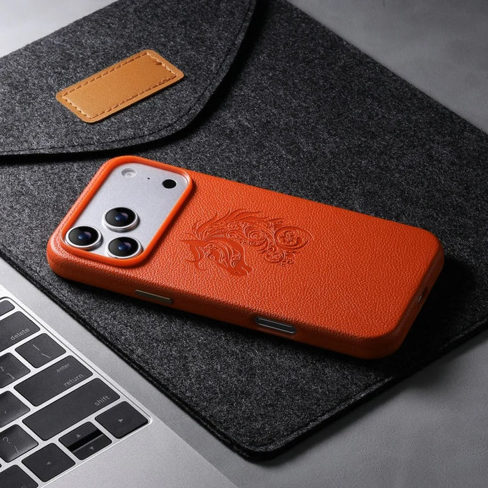 Premium PU Leather iPhone 17/16/15 Pro Max Case