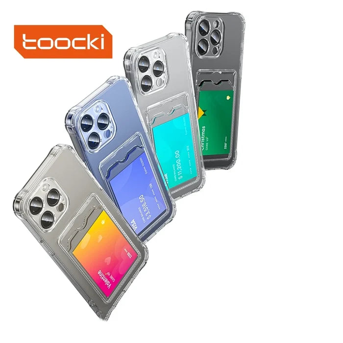 Premium TPU Case Card Storage Shockproof Wireless Charging Case