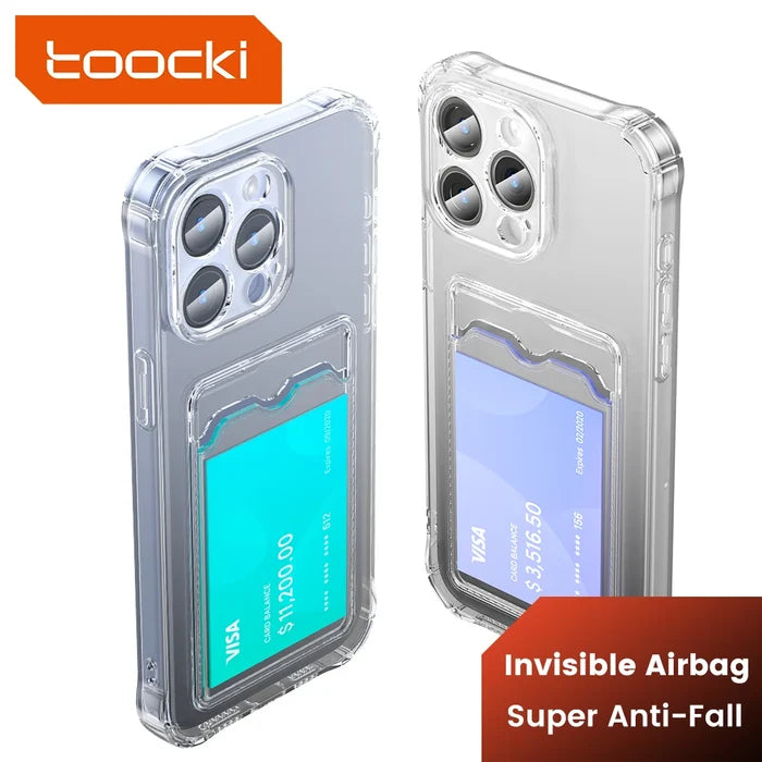 Premium TPU Case Card Storage Shockproof Wireless Charging Case