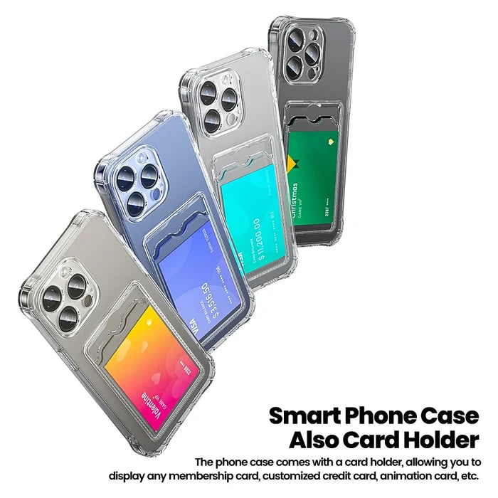 Premium TPU Case Card Storage Shockproof Wireless Charging Case
