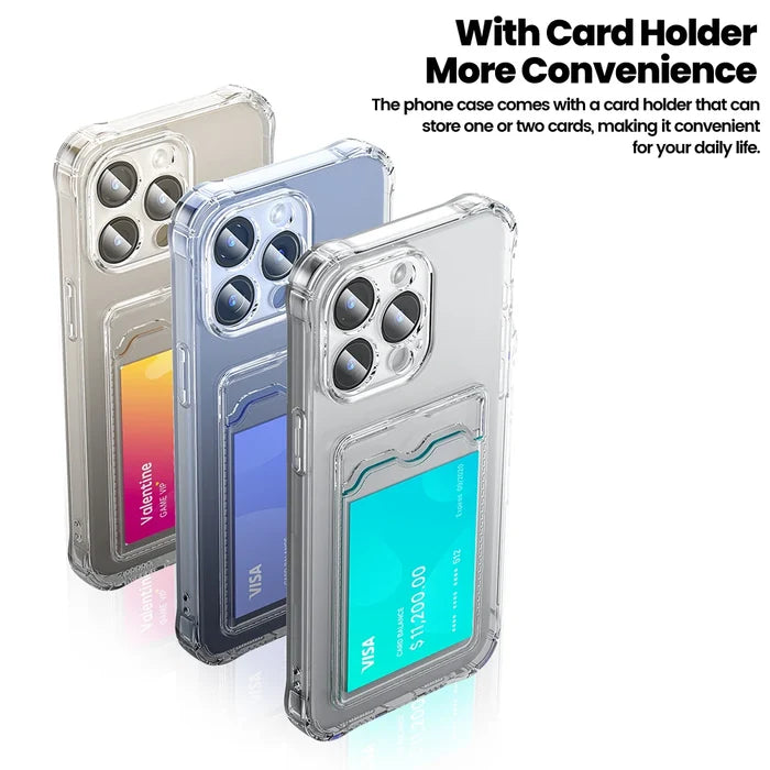 Premium TPU Case Card Storage Shockproof Wireless Charging Case
