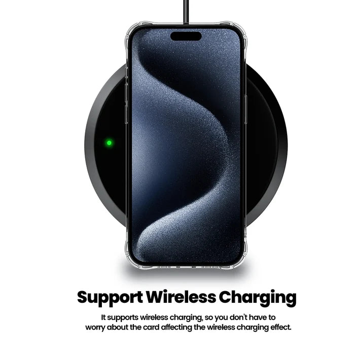 Premium TPU Case Card Storage Shockproof Wireless Charging Case