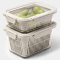 Produce Storage Containers for Fridge with Removable Colanders