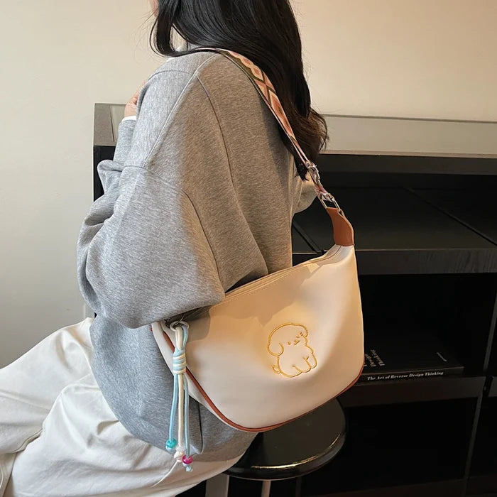 PU Leather Crossbody Bag for Women Cute Puppy Print