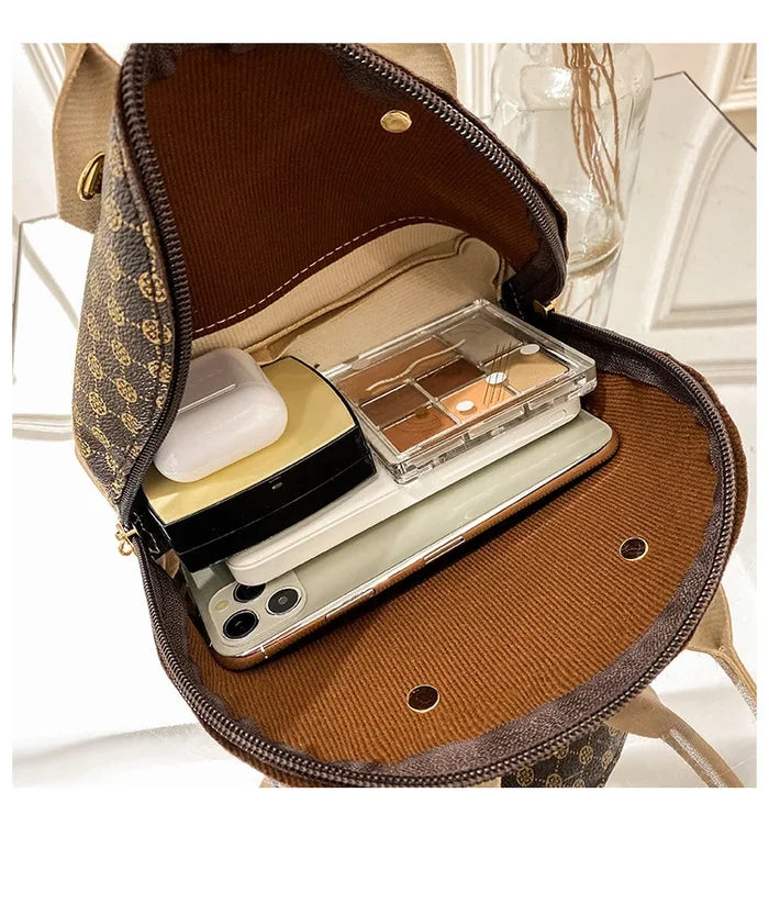 PU Leather Shell Crossbody Bag for Women Shoulder Handbag with Zipper