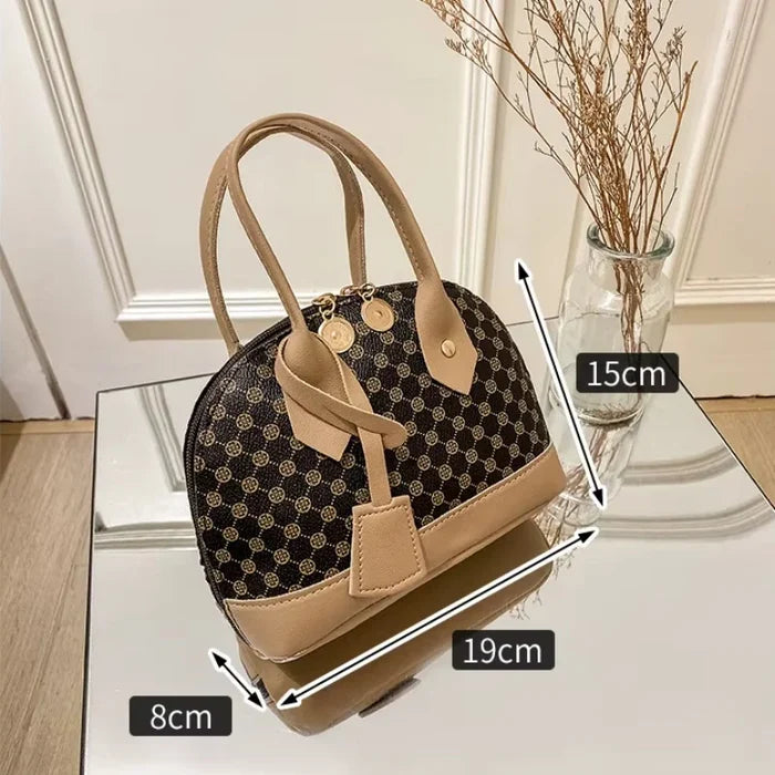 PU Leather Shell Crossbody Bag for Women Shoulder Handbag with Zipper