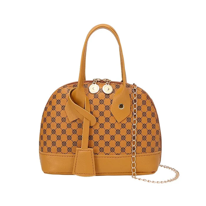 PU Leather Shell Crossbody Bag for Women Shoulder Handbag with Zipper