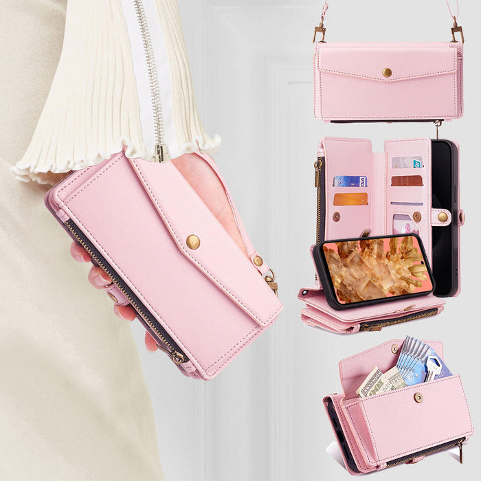 PU Leather Zipper Wallet Case