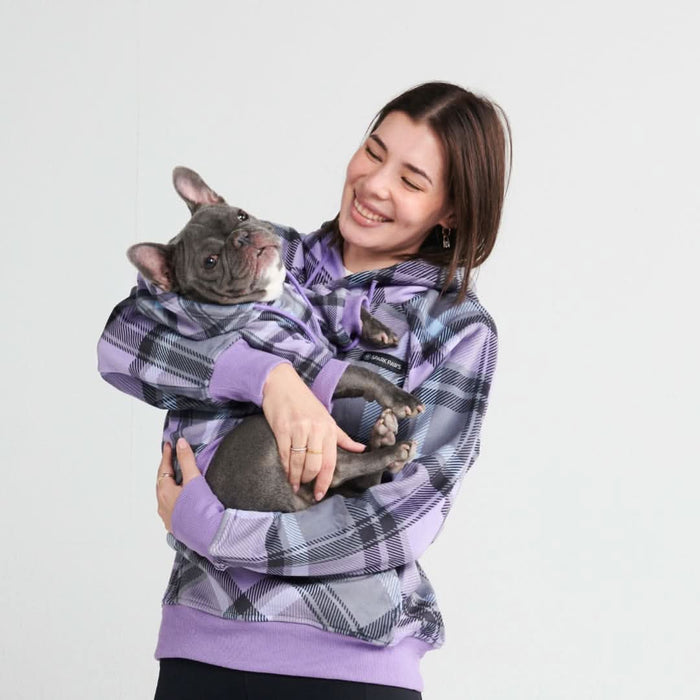 Purple Plaid Human Hoodie