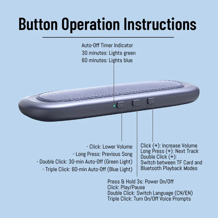 QY13 Dual Bone Conduction White Noise Sleep Speaker