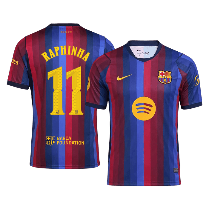 RAPHINHA #11 Barcelona Home Soccer Jersey 2026/27 -UCL