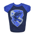 Ravenclaw-themed pet shirt with blue raven design for dogs or cats