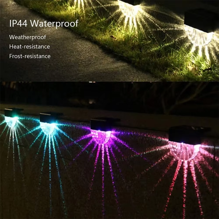 Raybwin IP65 LED Solar Deck Lights, Small Warm White Outdoor Lighting for Garden, Patio & Stairs