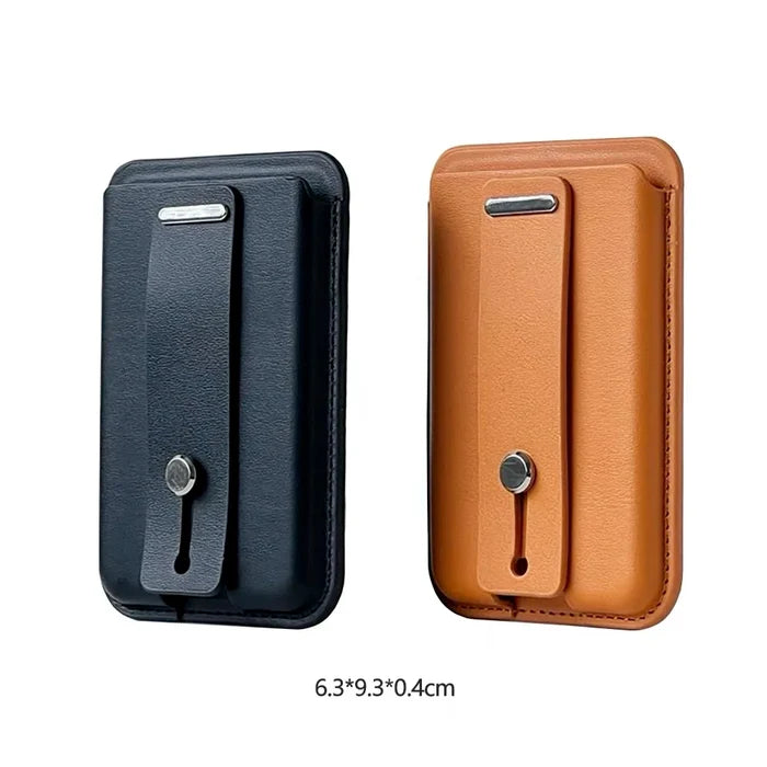Ready to Ship Leather Magnet Smart Phone ID Card Holder Wallet