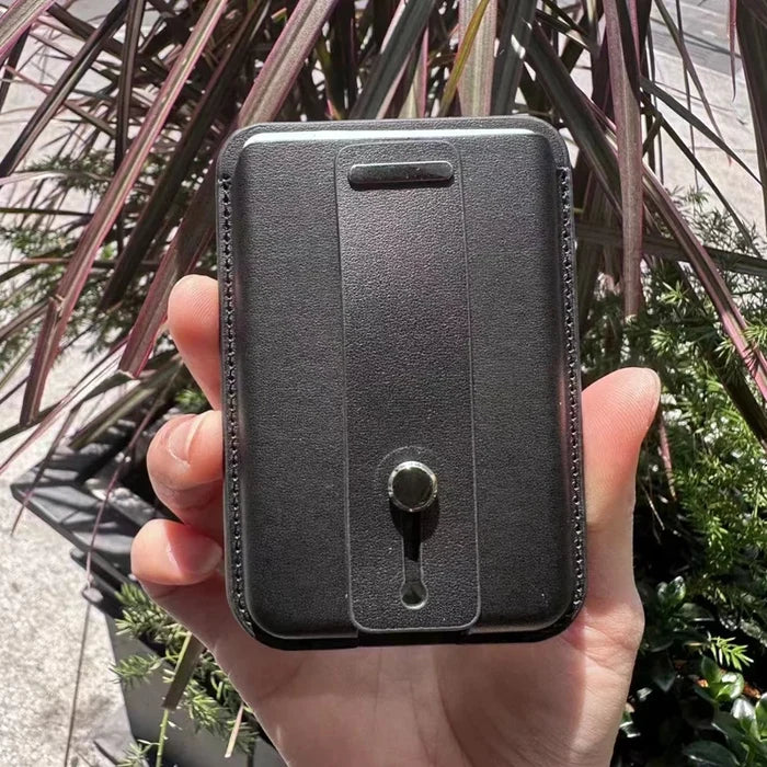 Ready to Ship Leather Magnet Smart Phone ID Card Holder Wallet