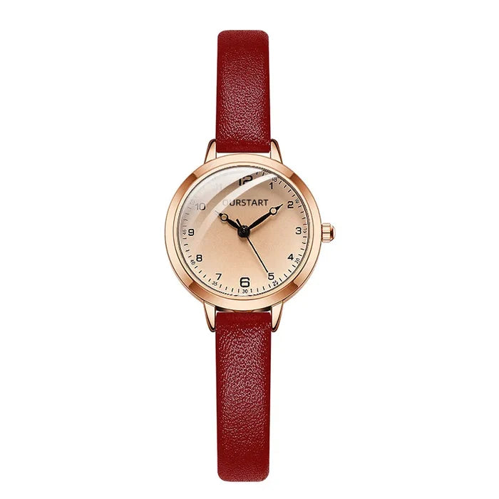 Retro Leather Strap Ladies Quartz Watch