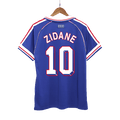 Retro ZIDANE #10 1998 France Home Soccer Jersey