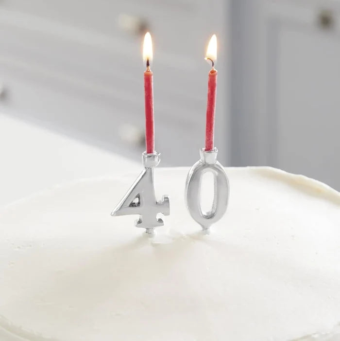 Reusable Metal Number Candle Holders for Birthday Party Cake