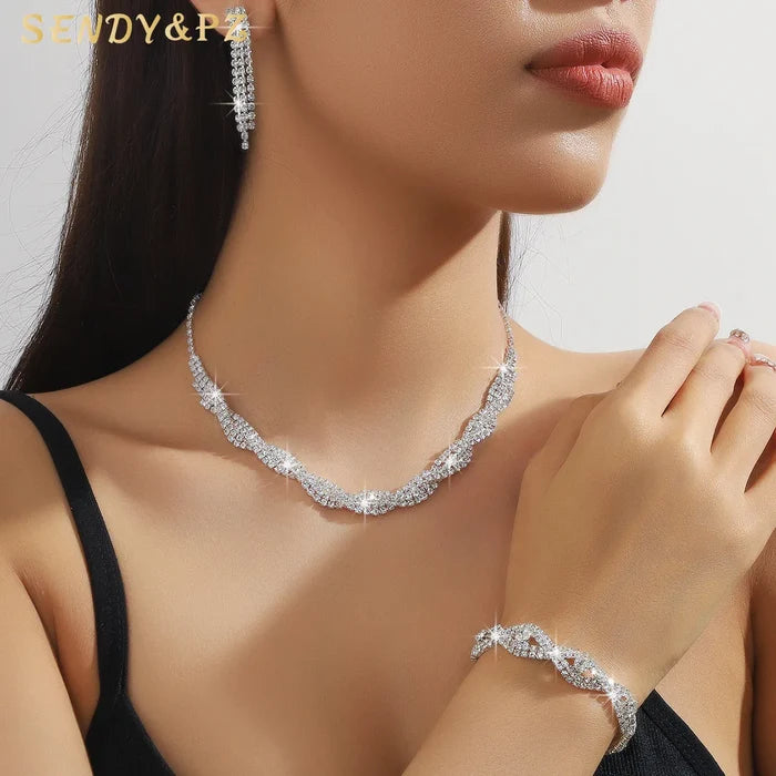 Rhinestone Crystal Bridal Jewelry Set