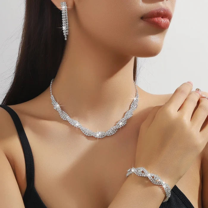 Rhinestone Crystal Bridal Jewelry Set