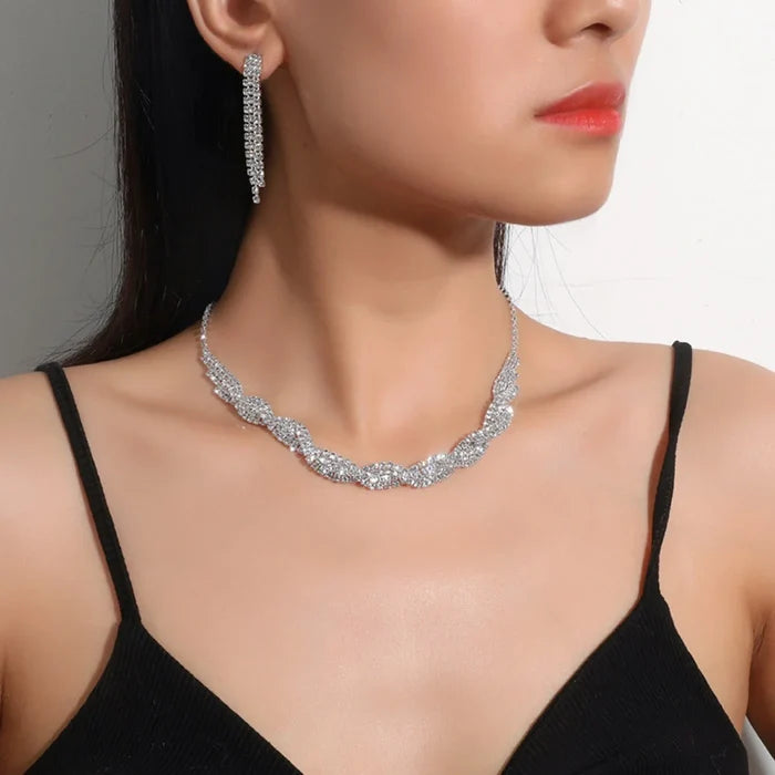 Rhinestone Crystal Bridal Jewelry Set