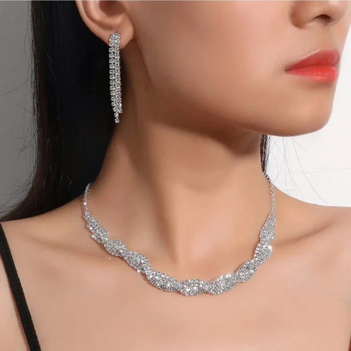 Rhinestone Crystal Bridal Jewelry Set